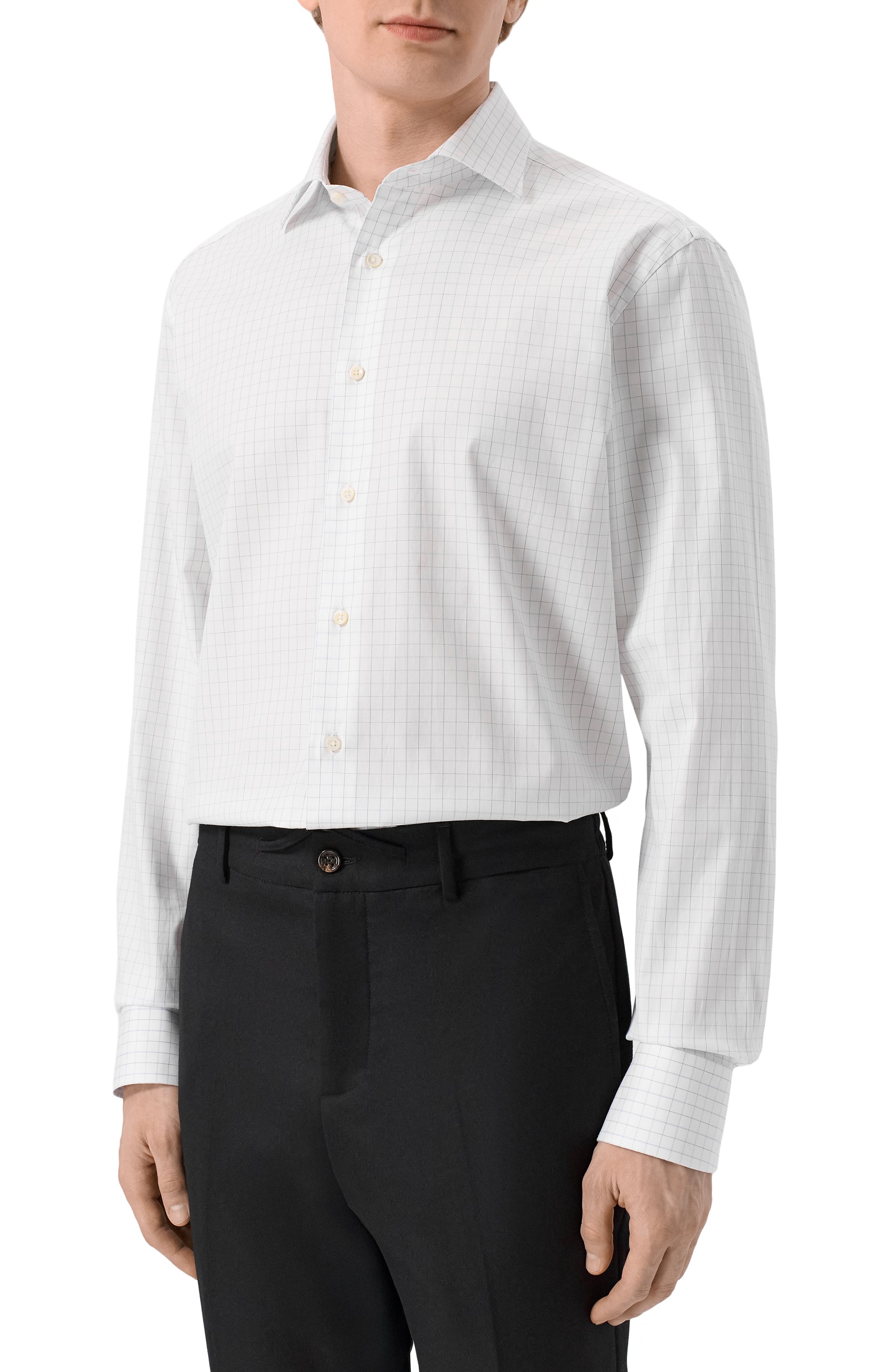 Хлопковая сорочка CANALI светло-голубого цвета по цене 36450 руб., арт. CCL7098/GD03622, фото 3 Хлопковая сорочка CANALI, арт. CCL7098/GD03622, фото 3