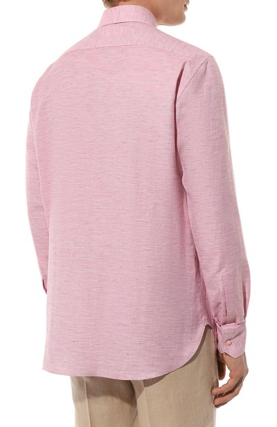 Рубашка из хлопка и льна STEFANO RICCI розового цвета по цене 98550 руб., арт. MC001427/R2755, фото 4 Рубашка из хлопка и льна STEFANO RICCI, арт. MC001427/R2755, фото 4