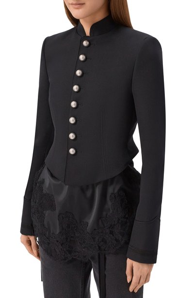Шерстяной жакет ANN DEMEULEMEESTER черного цвета по цене 199000 руб., арт. B0014513/FA761, фото 3 Шерстяной жакет ANN DEMEULEMEESTER, арт. B0014513/FA761, фото 3