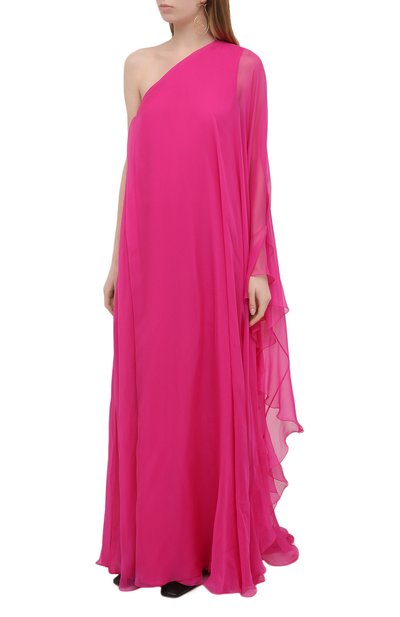 Шелковое платье VALENTINO фуксия цвета по цене 715000 руб., арт. VB0VDBY62UP, фото 3 Шелковое платье VALENTINO, арт. VB0VDBY62UP, фото 3