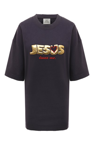 Хлопковая футболка VETEMENTS, арт. UE63TR400N