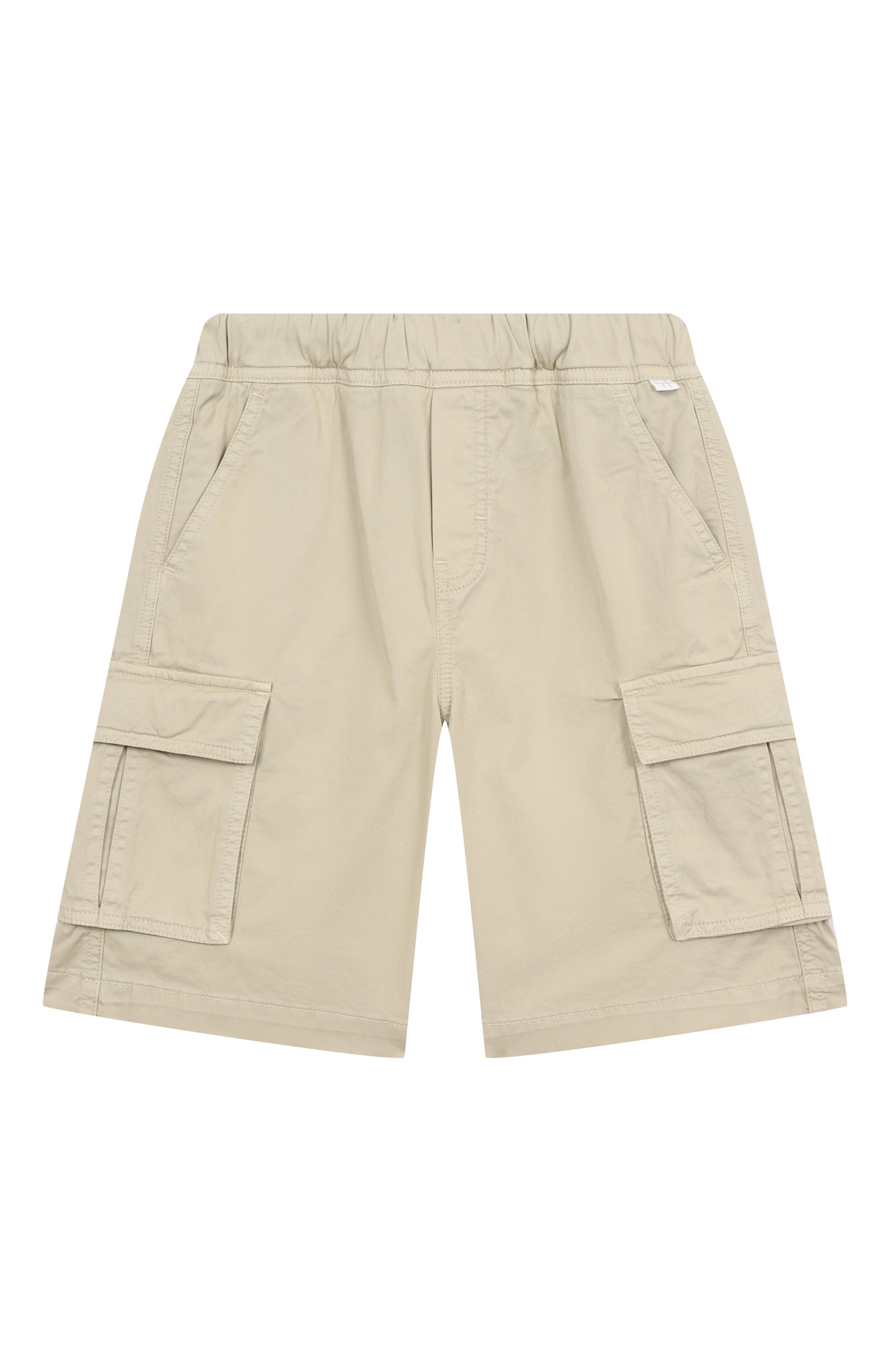 Хлопковые шорты-карго IL GUFO светло-бежевого цвета по цене 16700 руб., арт. P25PB189C6074/10A-14A, фото 1 Хлопковые шорты-карго IL GUFO, арт. P25PB189C6074/10A-14A, фото 1
