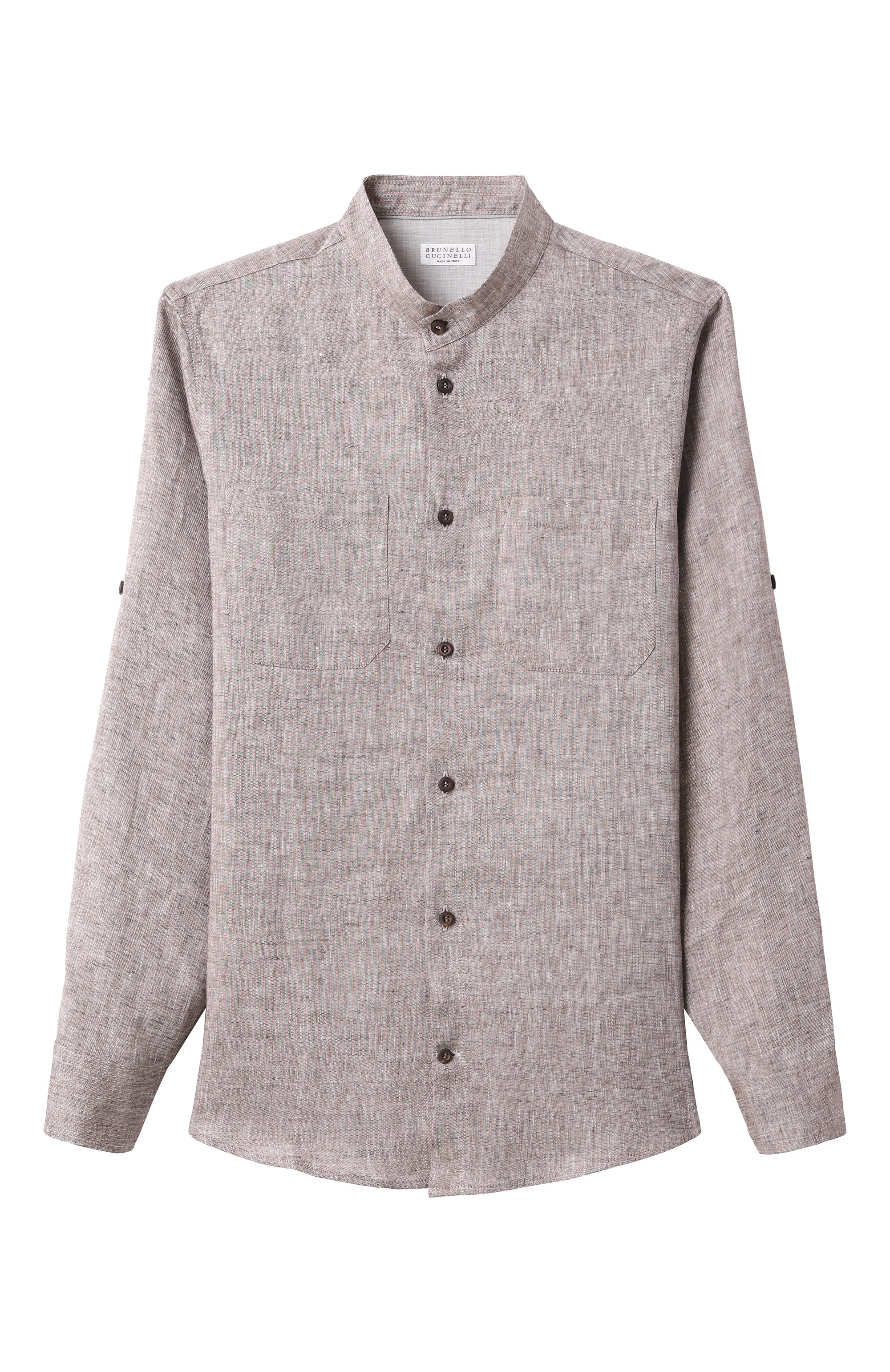 Льняная рубашка BRUNELLO CUCINELLI, арт. BM684C330C, фото 1