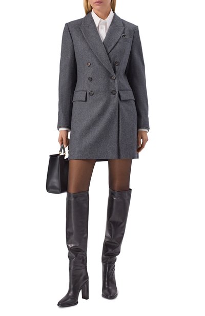 Шерстяное платье BRUNELLO CUCINELLI серого цвета по цене 499500 руб., арт. M038PA5427, фото 2 Шерстяное платье BRUNELLO CUCINELLI, арт. M038PA5427, фото 2