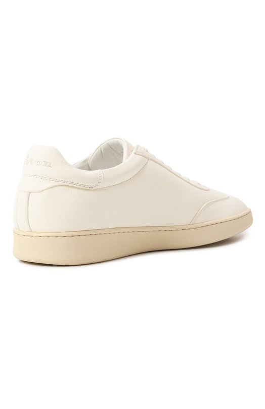 Кожаные кеды Kiton USSA267N0118901 Кремовый  USSA267N0118901 Фото 5