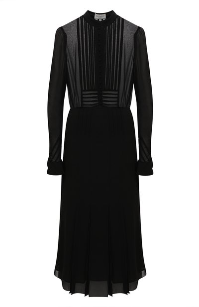 Женское шелковое платье SAINT LAURENT, арт. 636000/Y059R