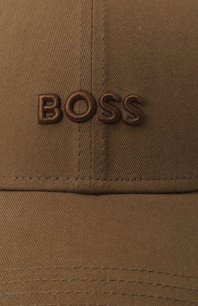 Хлопковая бейсболка BOSS бежевого цвета по цене 5995 руб., арт. 50519889, фото 4 Хлопковая бейсболка BOSS, арт. 50519889, фото 4
