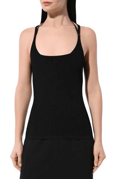 Топ из вискозы GIORGIO ARMANI черного цвета по цене 69950 руб., арт. 3DAK05/AM41Z, фото 3 Топ из вискозы GIORGIO ARMANI, арт. 3DAK05/AM41Z, фото 3