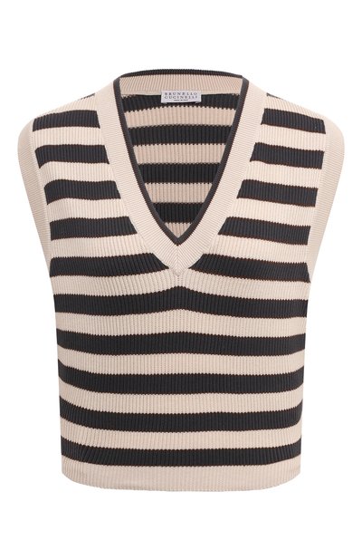 Женский хлопковый жилет BRUNELLO CUCINELLI, арт. M1919B1279