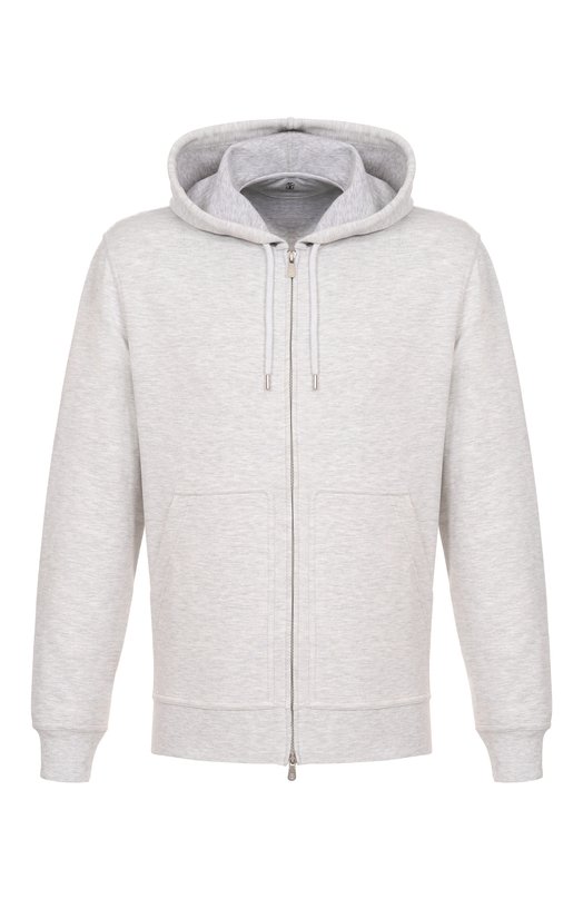 Толстовка из хлопка и кашемира Brunello Cucinelli MM8319069G Серый MM8319069G