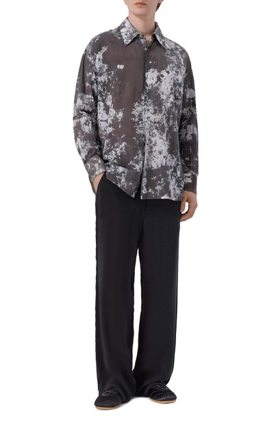 Хлопковая рубашка NEVER ENOUGH темно-серого цвета по цене 39950 руб., арт. 1B5M026-486/MSL019 W062 SH 5, фото 2 Хлопковая рубашка NEVER ENOUGH, арт. 1B5M026-486/MSL019 W062 SH 5, фото 2