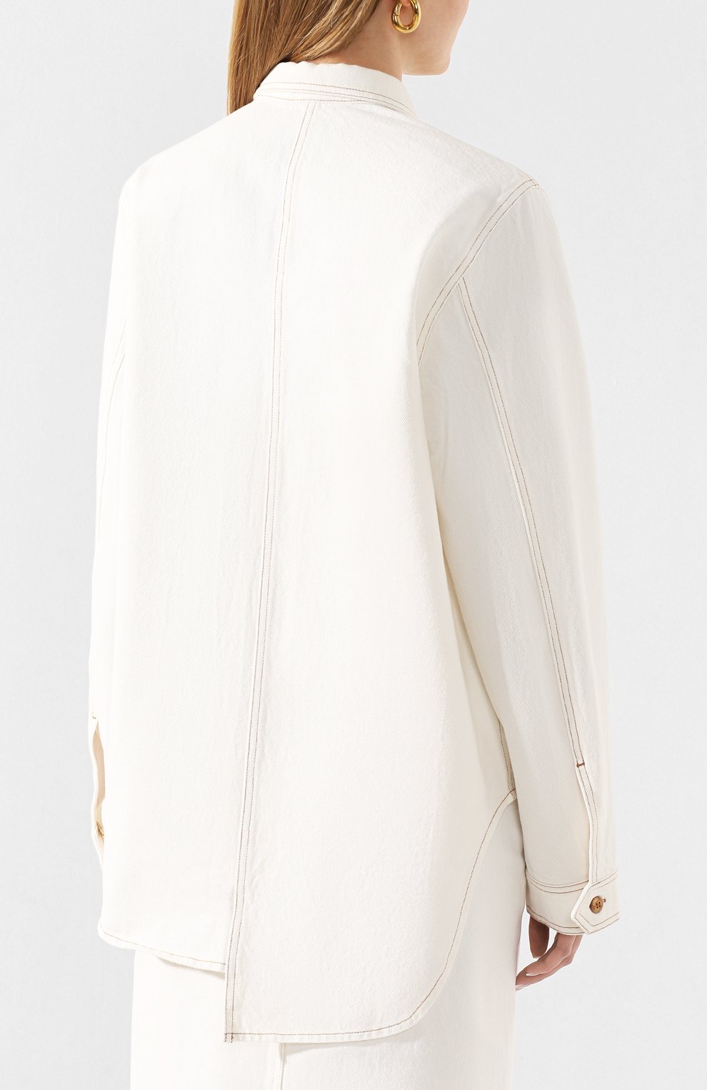 Джинсовая рубашка NANUSHKA, арт. S0LI_WHITE_RIGID DENIM, фото 4