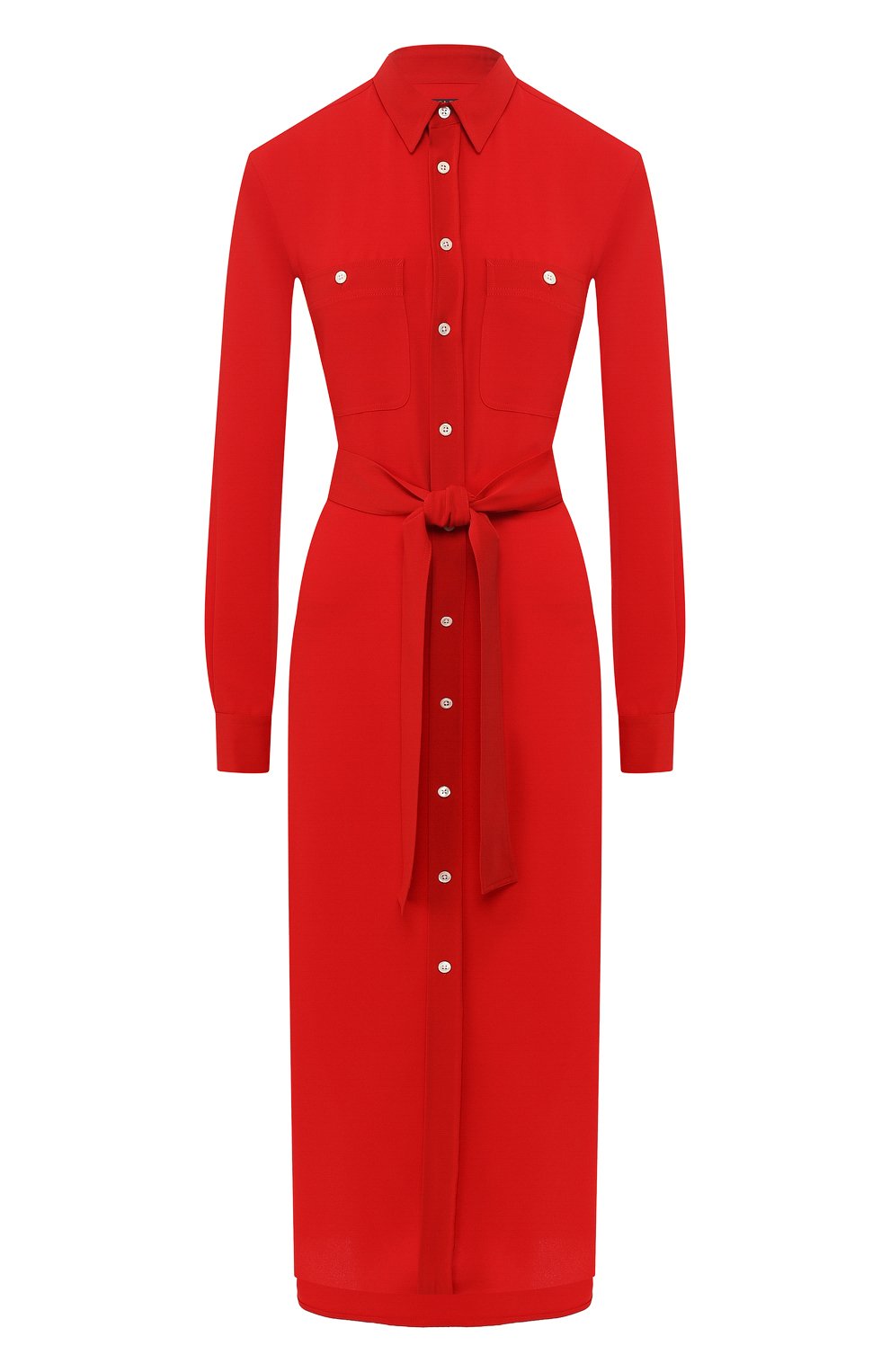 Платье с поясом POLO RALPH LAUREN красного цвета по цене 36250 руб., арт. 211733674, фото 1 Платье с поясом POLO RALPH LAUREN, арт. 211733674, фото 1