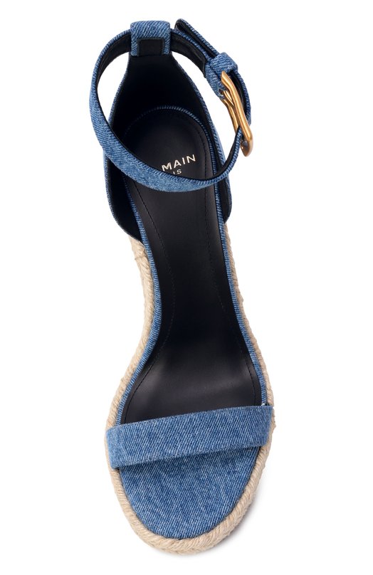 Текстильные босоножки Anthem 95 Balmain GN4UH225/TDMS Синий  GN4UH225/TDMS Фото 6