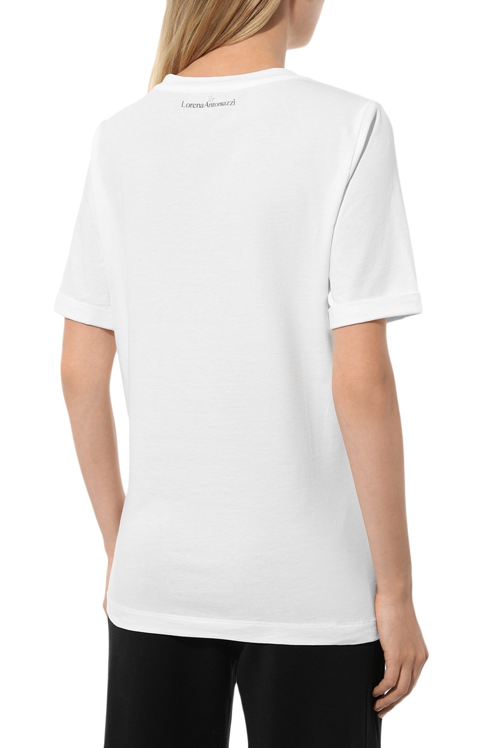 Хлопковая футболка LORENA ANTONIAZZI, арт. TS24AP/9999, фото 4