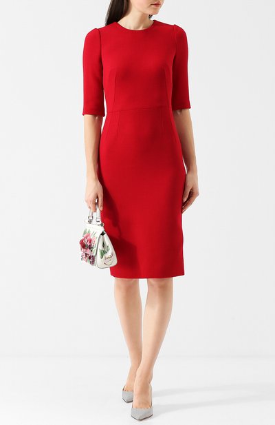 Однотонное приталенное платье из шерсти DOLCE & GABBANA, арт. F66B6T/FU2TZ, фото 2