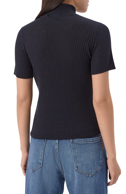 Пуловер из шелка и шерсти Max Mara Studio JANGY Синий  JANGY Фото 4