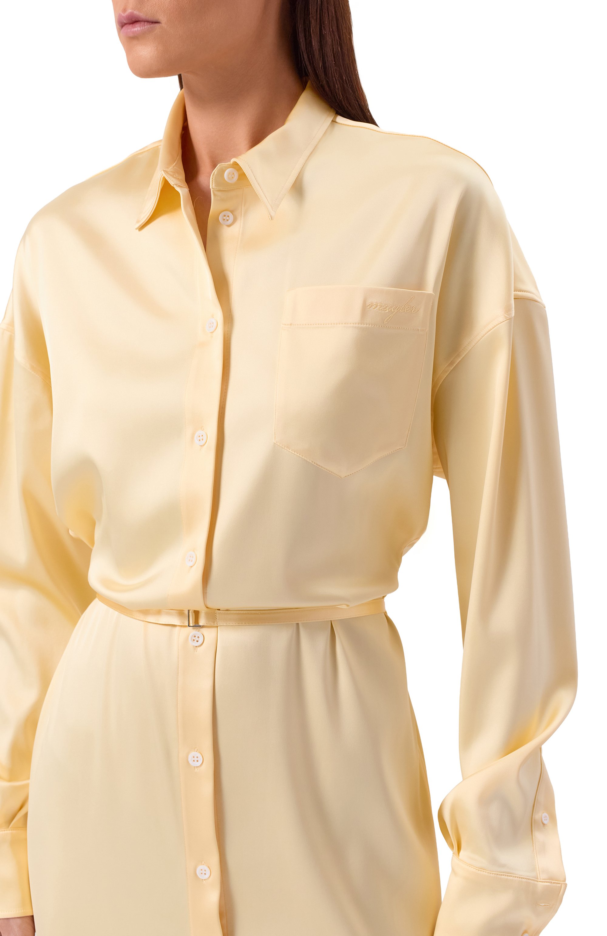 Атласное платье MUGLER, арт. 26P1R018145013, фото 4