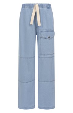 Мужские джинсы DRIES VAN NOTEN голубого цвета, арт. 251-020963-1562 | Фото 1 (Материал внешний: Хлопок, Деним; Длина (брюки, джинсы): Стандартные; Силуэт М (брюки): Широкие; Кросс-КТ: Деним; Детали: Накладные карманы; Стили: Streetwear)