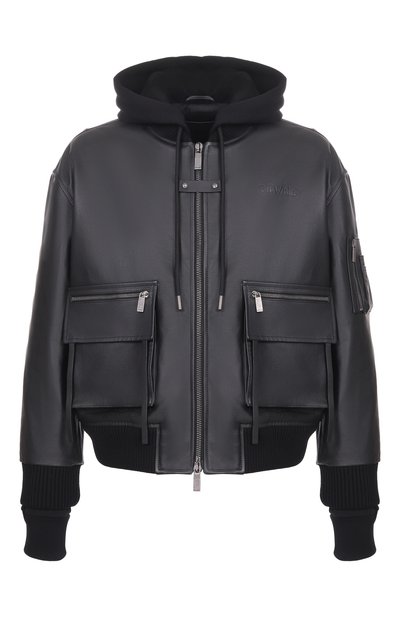 Мужской кожаный бомбер OFF-WHITE, арт. 0MJA13SS26LEA001