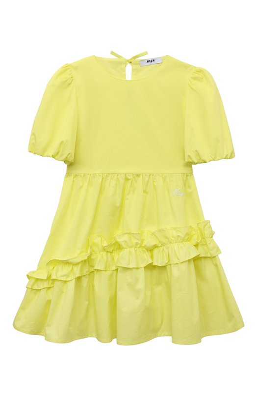 

Хлопковое платье MSGM kids, Жёлтый