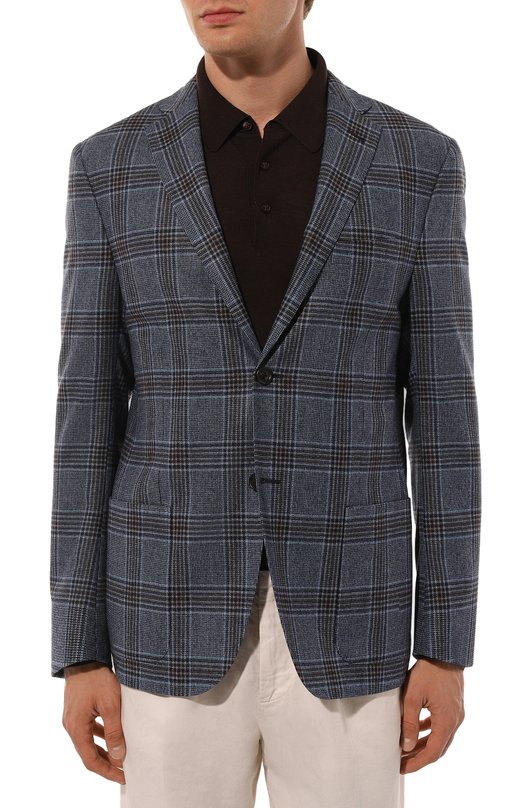 Шерстяной пиджак Corneliani 946002-9416216 Синий  946002-9416216 Фото 5