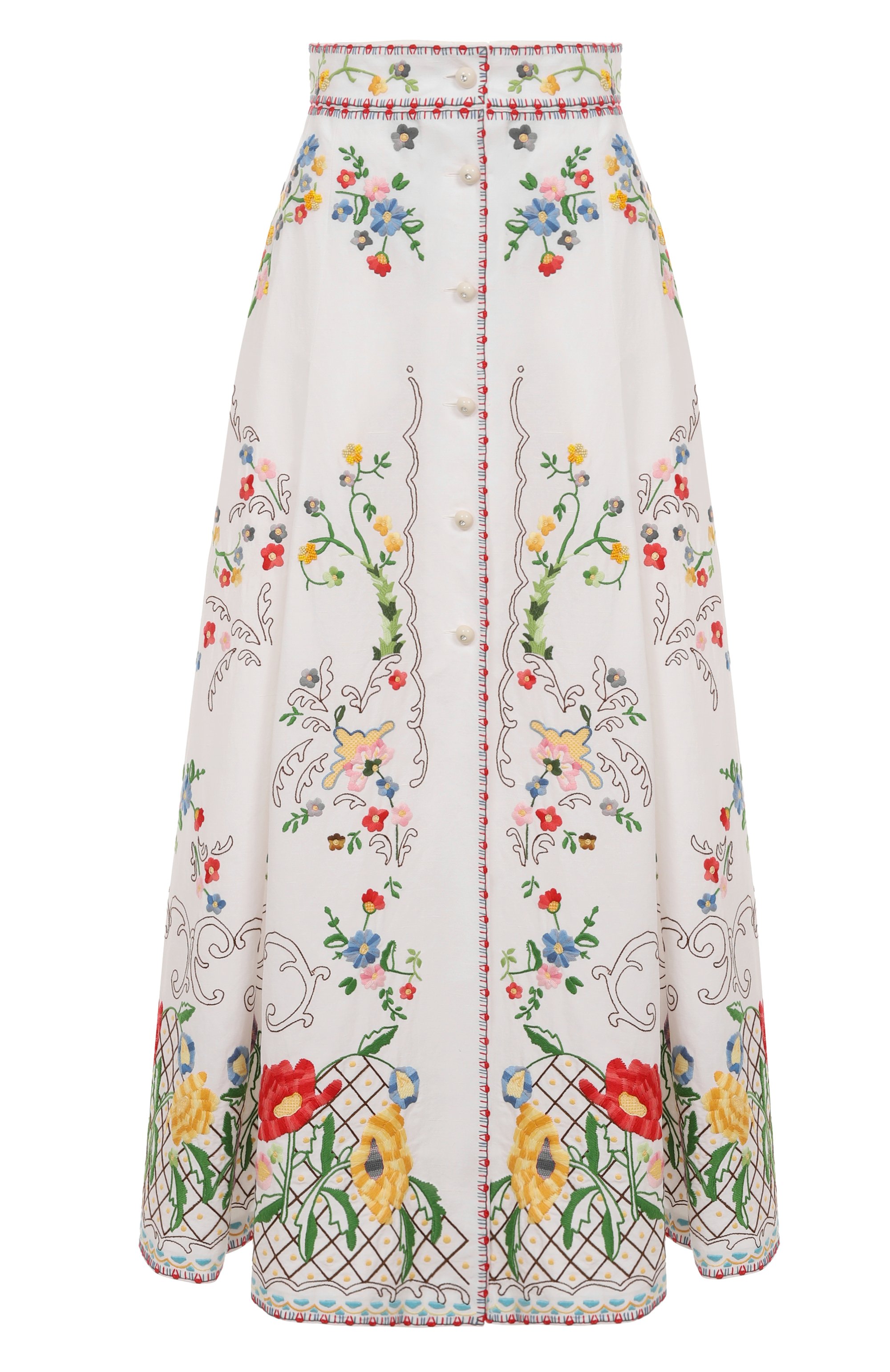 Юбка хлопка и льна VALENTINO, арт. 6B3RACP790D, ф�ото 1