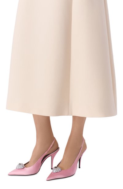Атласные туфли coeur royal 100 VALENTINO розового цвета по цене 129500 руб., арт. 9W2S0PR9/YIP, фото 2 Атласные туфли coeur royal 100 VALENTINO, арт. 9W2S0PR9/YIP, фото 2