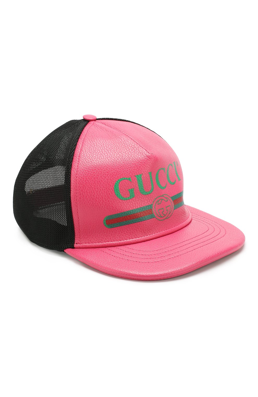 Кожаная кепка с перфорацией и логотипом бренда GUCCI, арт. 426887/4HD93, фото 1