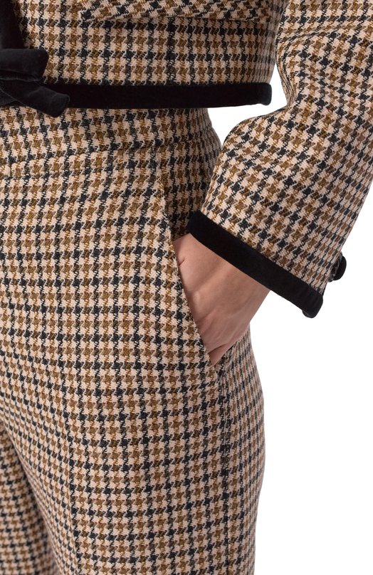 Шерстяные брюки Valentino 8B3RB6Z1/9WL Бежевый  8B3RB6Z1/9WL Фото 5