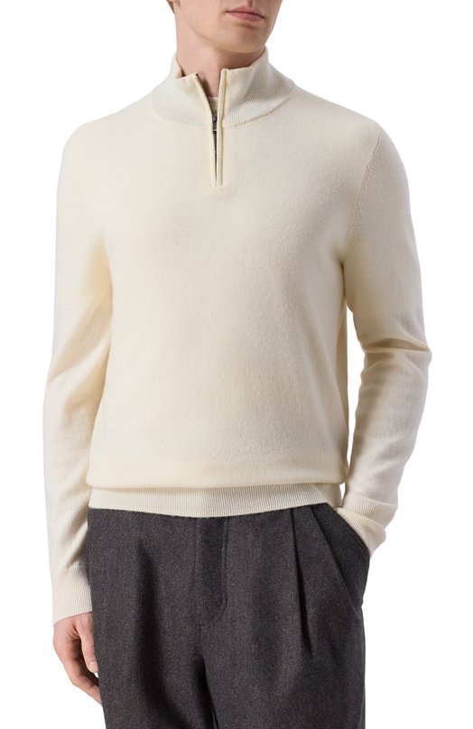 Джемпер из шерсти и кашемира BOSS 50549984 Кремовый  50549984 Фото 3