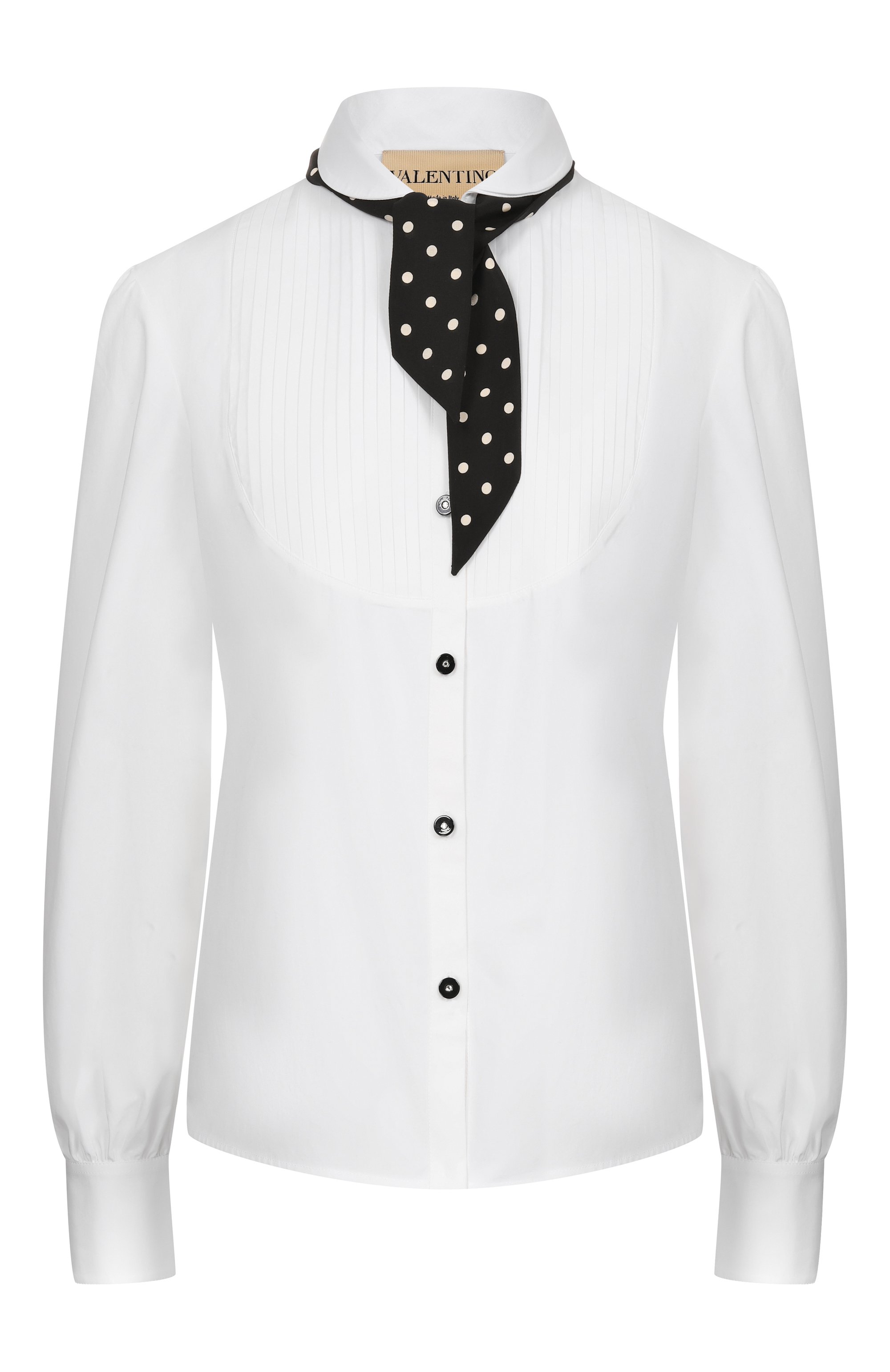 Хлопковая рубашка VALENTINO белого цвета по цене 214500 руб., арт. 8B3AB865/5A6, фото 1 Хлопковая рубашка VALENTINO, арт. 8B3AB865/5A6, фото 1