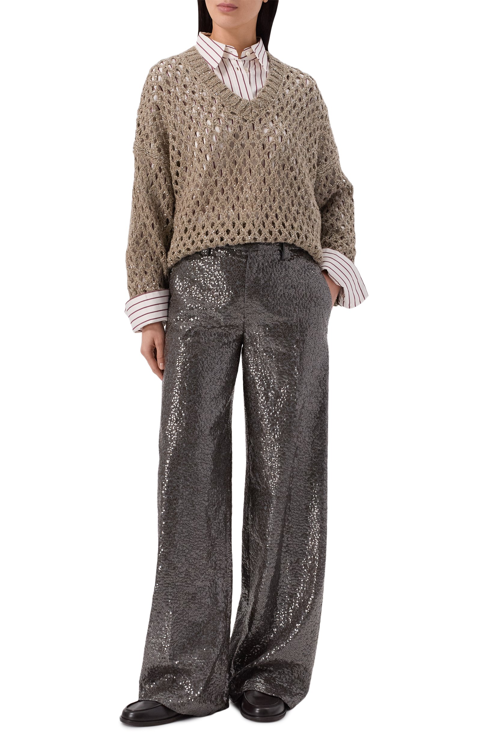 Шерстяные брюки BRUNELLO CUCINELLI, арт. ME226P9363, фото 2