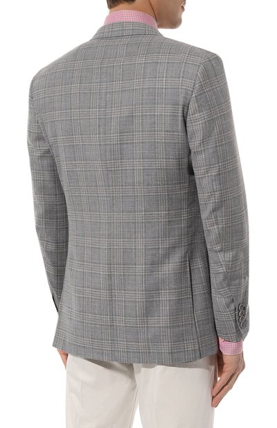 Пиджак из шерсти и хлопка CANALI, арт. 11288/FC05154, фото 4