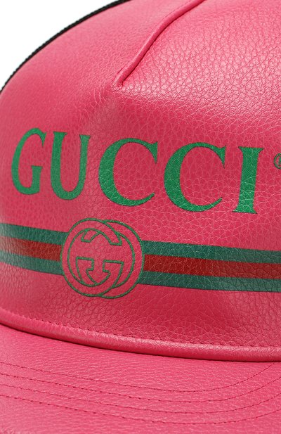 Кожаная кепка с перфорацией и логотипом бренда GUCCI, арт. 426887/4HD93, фото 3