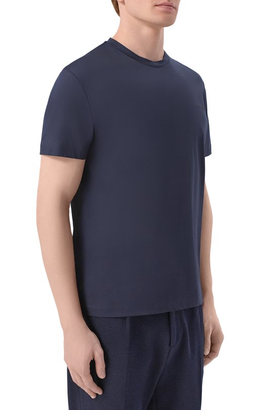 Хлопковая футболка Dirk Bikkembergs BMT1693 Синий  BMT1693 Фото 3