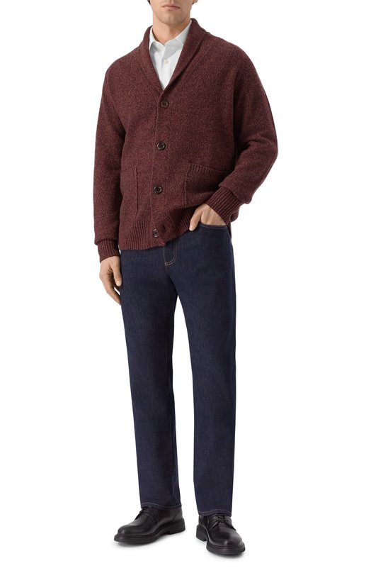 Шерстяной кардиган Andrea Campagna M5625-6452T Коричневый  M5625-6452T Фото 2