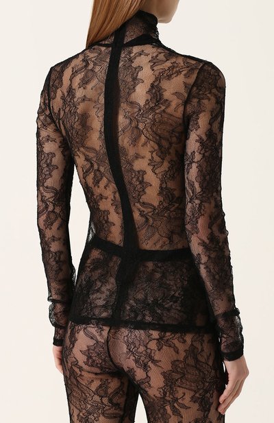 Кружевная прозрачная водолазка GUCCI, арт. 493616/XT519, фото 4
