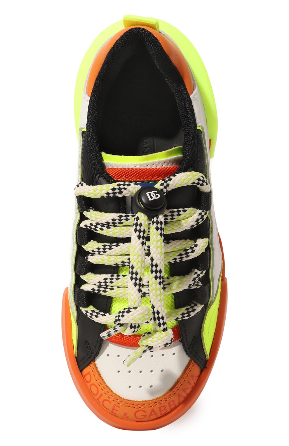 Кеды DOLCE & GABBANA разноцветного цвета по цене 35200 руб., арт. DA5120/AB718/24-28, фото 4 Кеды DOLCE & GABBANA, арт. DA5120/AB718/24-28, фото 4