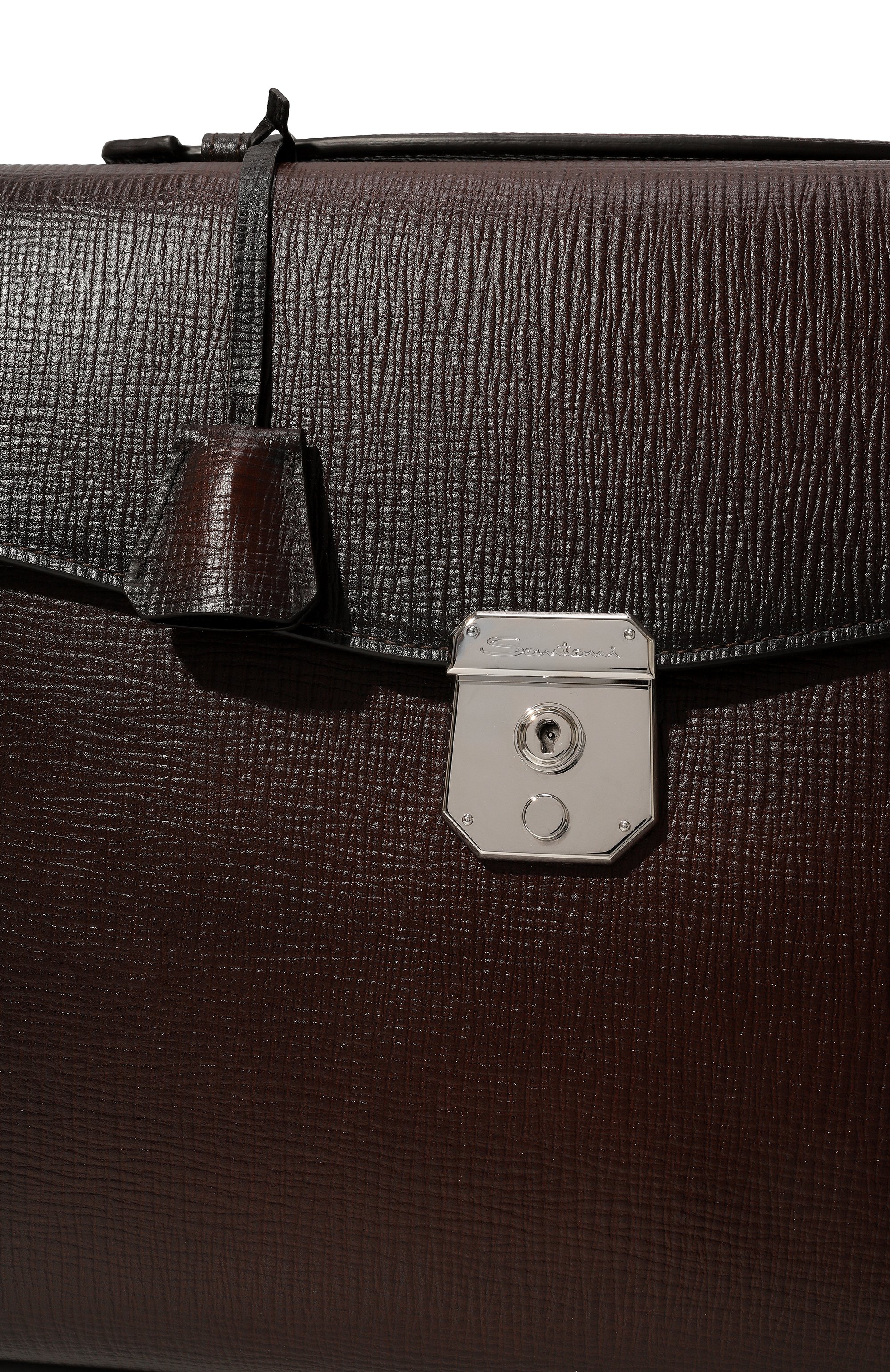 Портфель SANTONI темно-коричневого цвета по цене 207000 руб., арт. UFBBA1992F0-ATU6T53, фото 3 Портфель SANTONI, арт. UFBBA1992F0-ATU6T53, фото 3