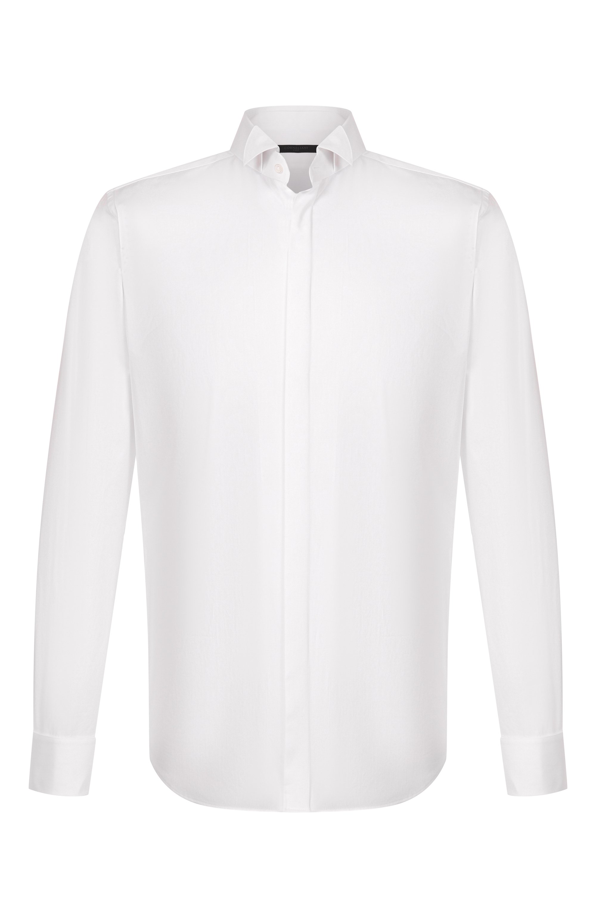 Хлопковая сорочка CORNELIANI белого цвета по цене 28400 руб., арт. 25P901-2591102, фото 1 Хлопковая сорочка CORNELIANI, арт. 25P901-2591102, фото 1