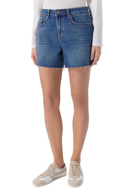 Джинсовые шорты monroe 7 FOR ALL MANKIND синего цвета по цене 21300 руб., арт. 7U900C65-EP1, фото 3 Джинсовые шорты monroe 7 FOR ALL MANKIND, арт. 7U900C65-EP1, фото 3