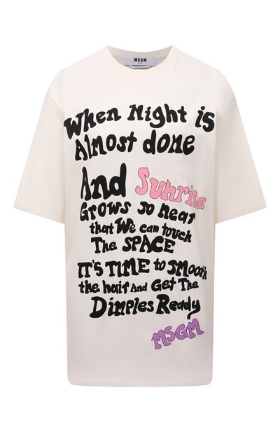 Женская хлопковая футболка MSGM, арт. 3141MDM163 217798
