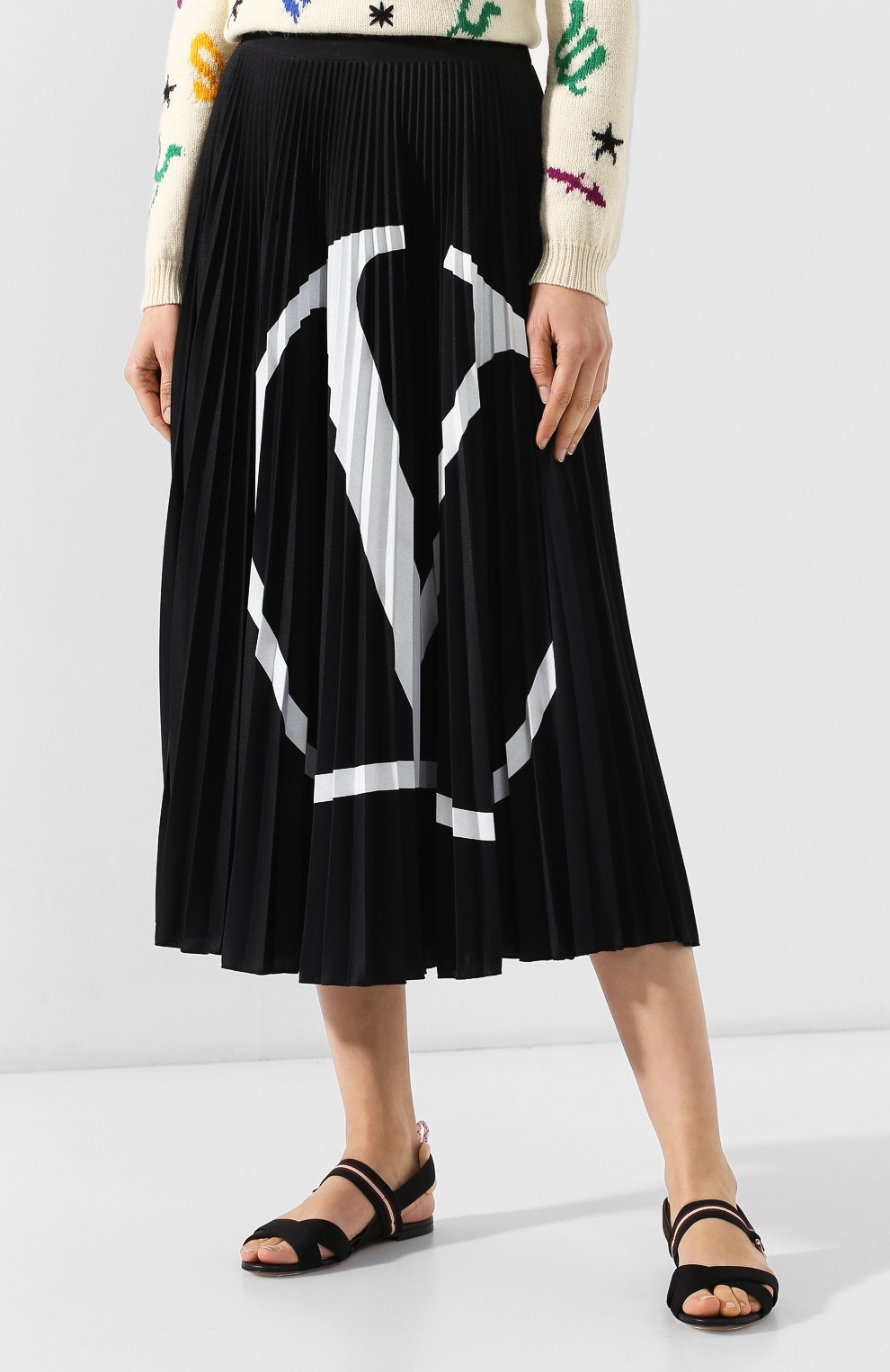 Плиссированная юбка VALENTINO, арт. RB0MD00P4M4, фото 3