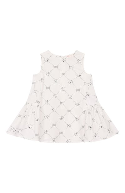 Хлопковое платье ELISABETTA FRANCHI LA MIA BAMBINA молочного цвета по цене 19550 руб., арт. EGAB2020/CAE04, фото 1 Хлопковое платье ELISABETTA FRANCHI LA MIA BAMBINA, арт. EGAB2020/CAE04, фото 1