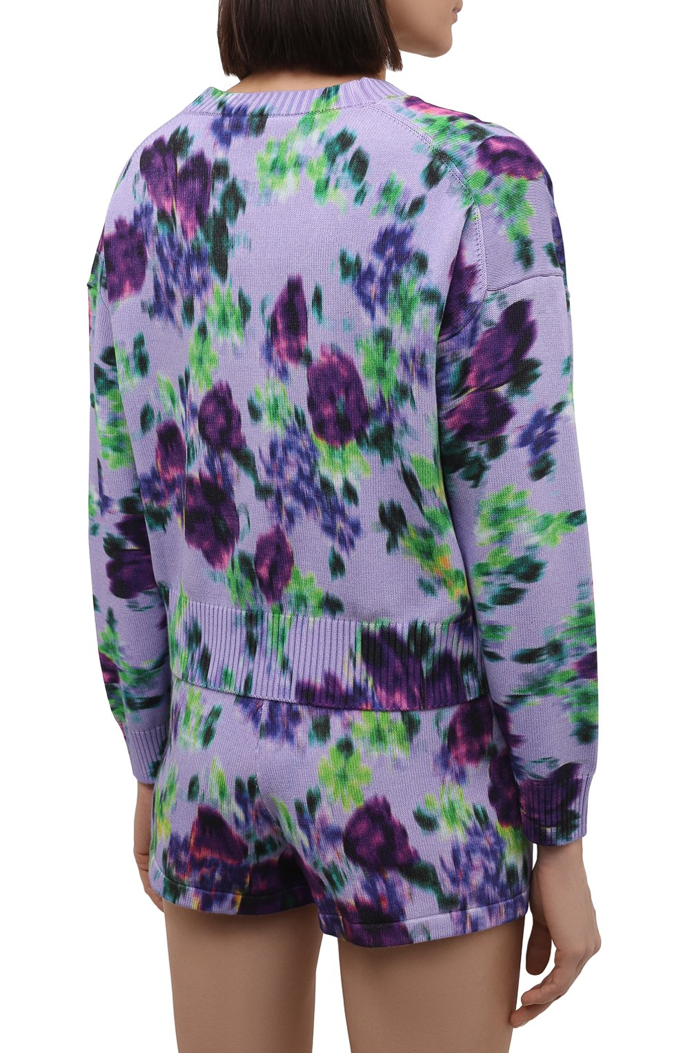 Кардиган из хлопка и вискозы KENZO сиреневого цвета по цене 42400 руб., арт. FC52CA6543CA, фото 4 Кардиган из хлопка и вискозы KENZO, арт. FC52CA6543CA, фото 4