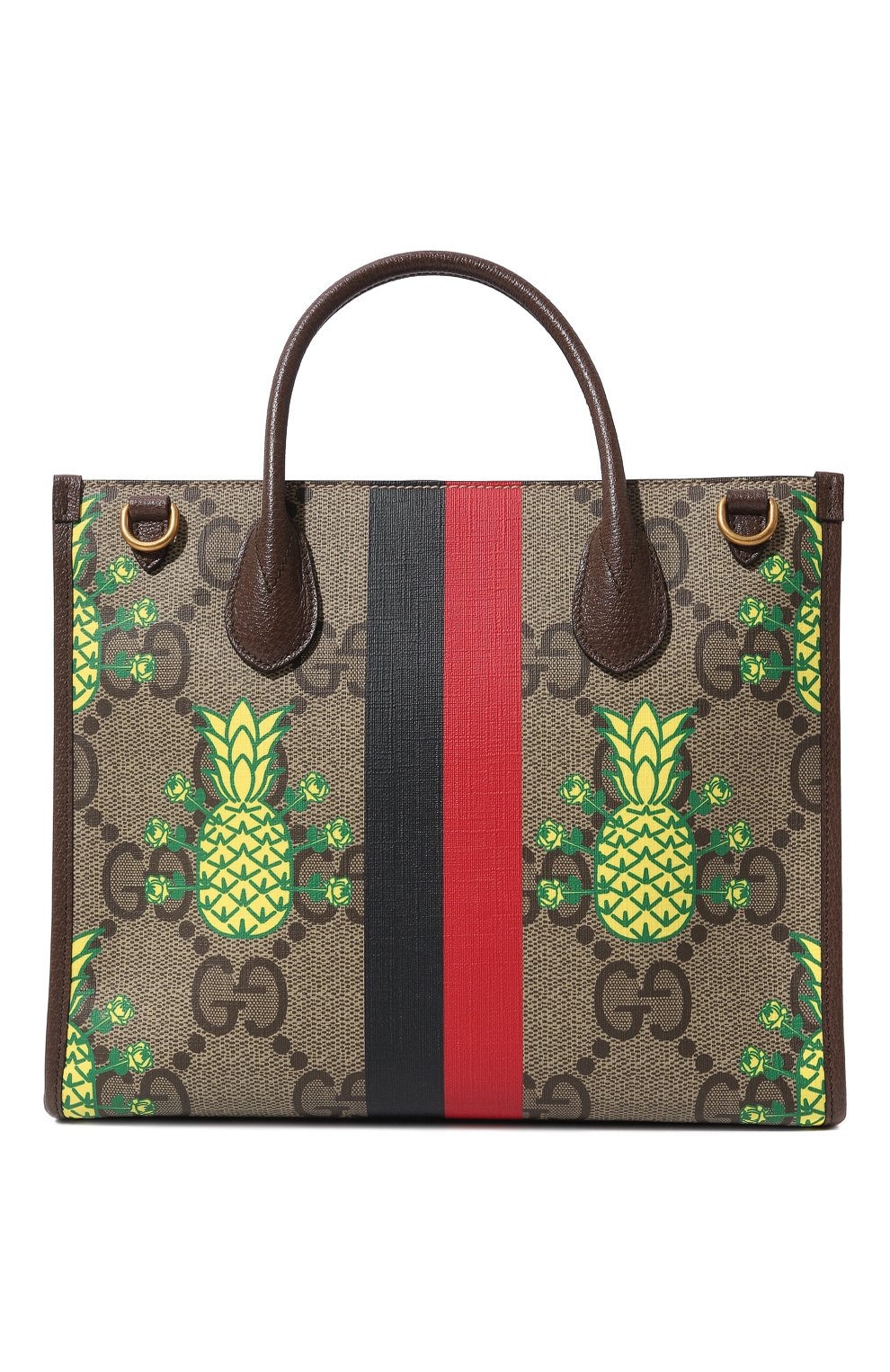 Сумка-тоут gucci pineapple GUCCI разноцветного цвета по цене 223200 руб., арт. 659983 URRAT, фото 6 Сумка-тоут gucci pineapple GUCCI, арт. 659983 URRAT, фото 6