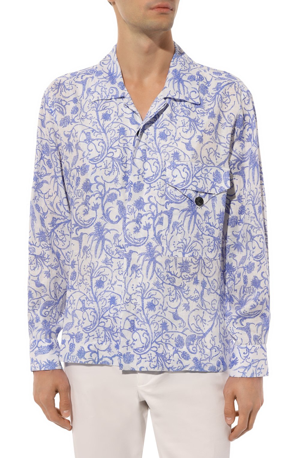 Льняная рубашка KITON, арт. UMC030H08902, фото 3