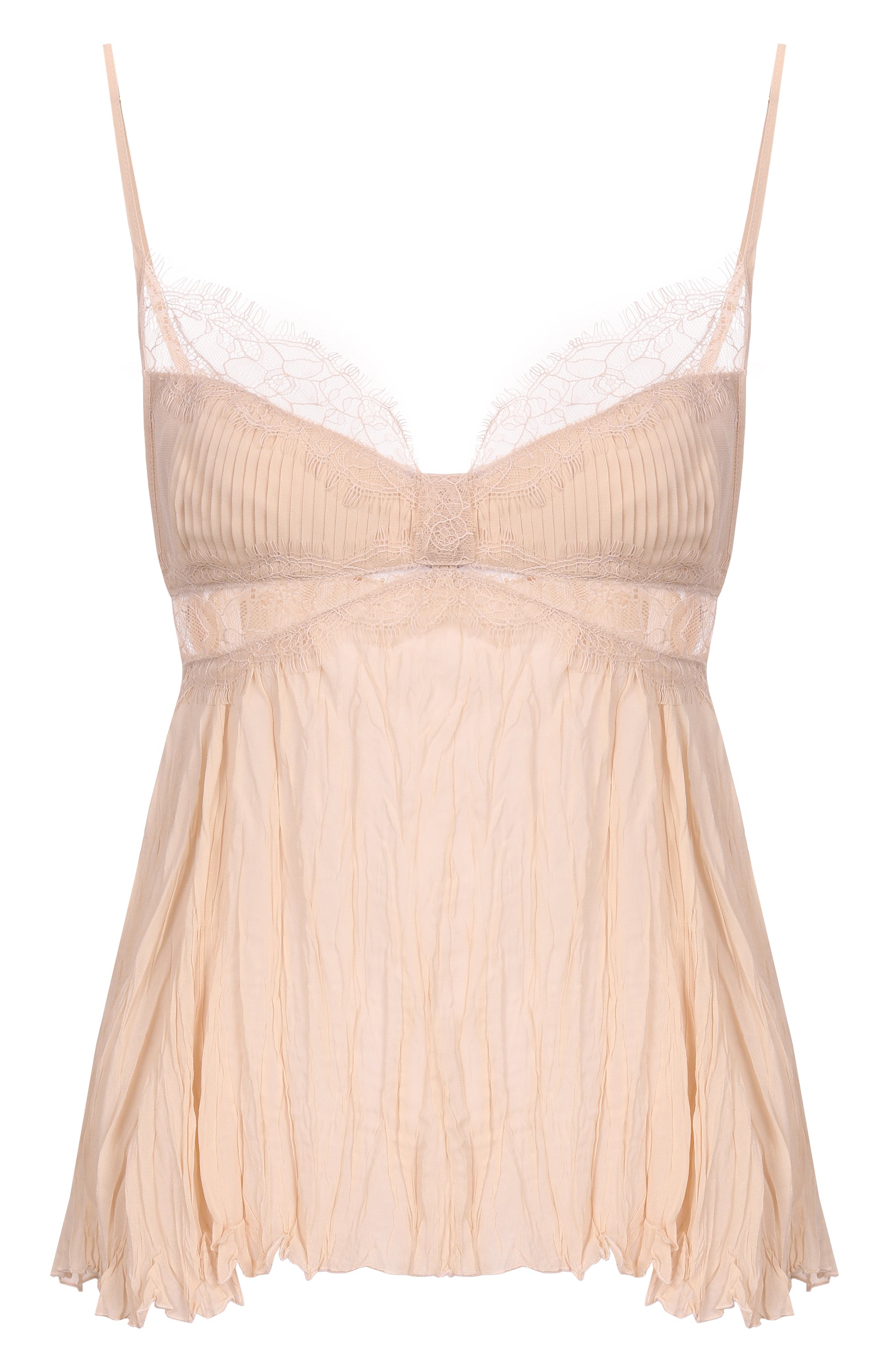 Топ из вискозы BLUMARINE бежевого цвета по цене 99500 руб., арт. 2C452A, фото 1 Топ из вискозы BLUMARINE, арт. 2C452A, фото 1