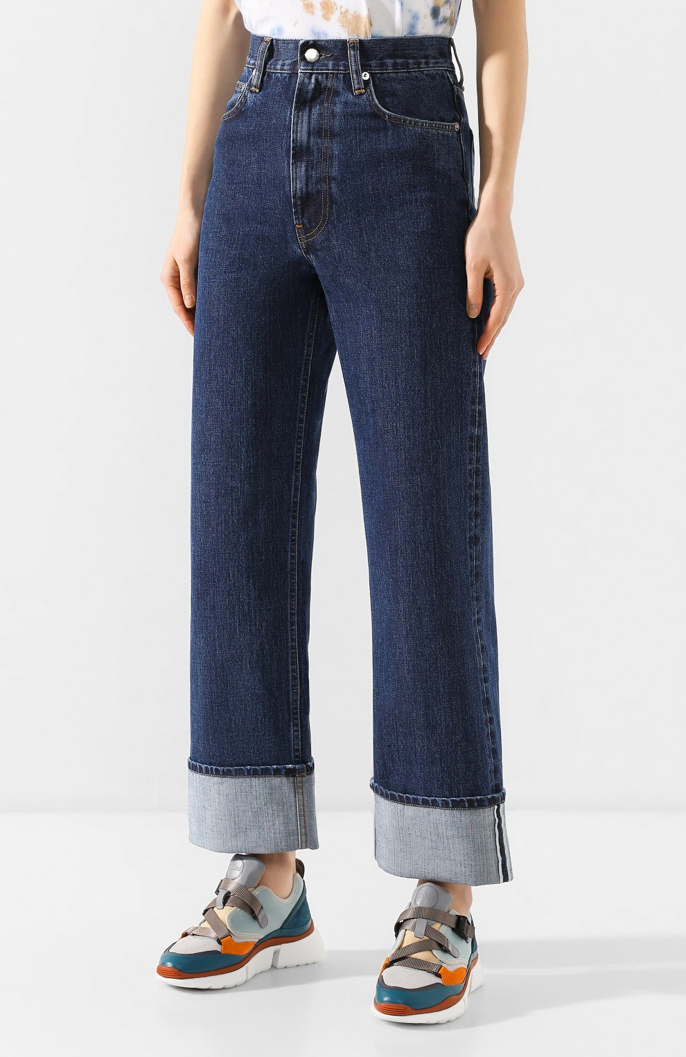 Джинсы HELMUT LANG темно-синего цвета по цене 36500 руб., арт. J10DW201, фото 3 Джинсы HELMUT LANG, арт. J10DW201, фото 3